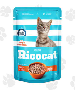 Ricocat Pouch Trocitos en Salsa Adulto Pollo 85gr