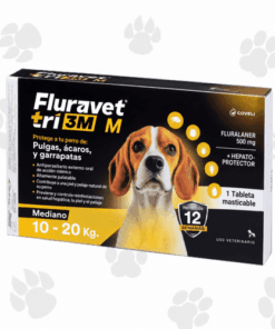 Fluravet 3M Antipulgas para Perro 10 a 20 Kg x 1 Tableta