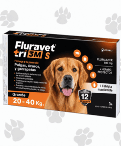 Fluravet 3M Antipulgas para Perro 20 a 40 Kg x 1 Tableta