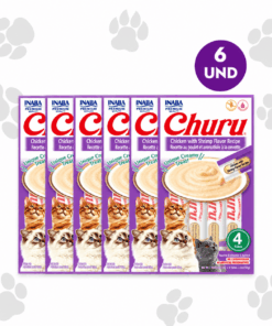 Churu Pollo con Camarón Snack Húmedo para Gatos Pack x 6