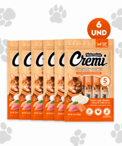 Cremi Atún y Salmon Snack Húmedo para Gatos Pack x 6
