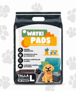 Pañales de Piso Para Perros con Carbon Activado Wayki Pads